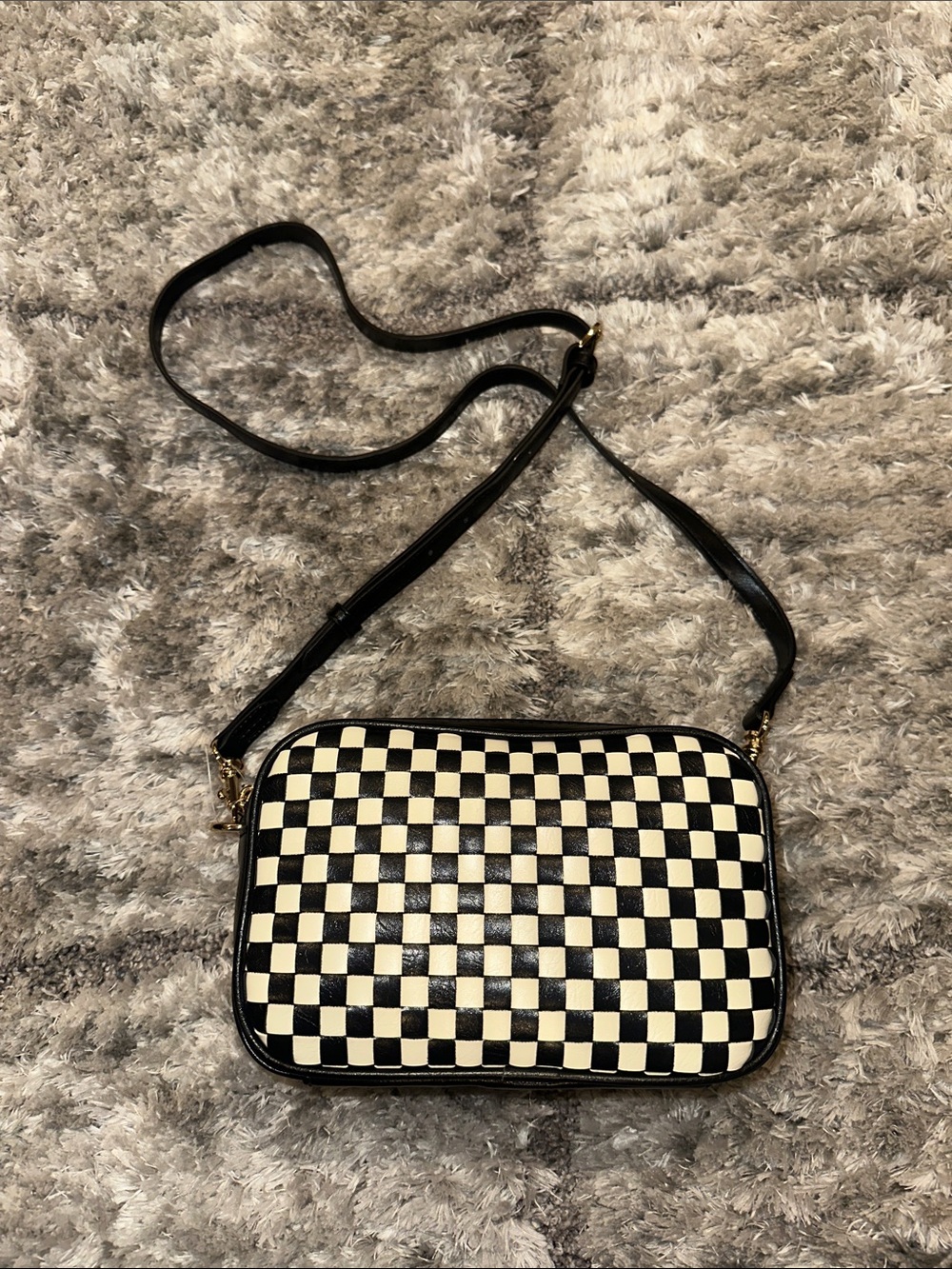 NWOT Universal Threads Black and Cream Checker Crossbody Purse